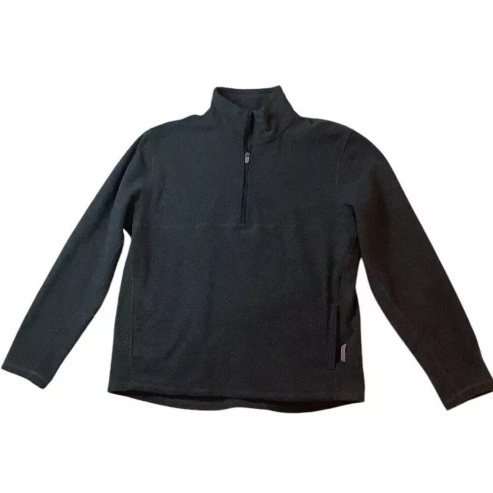 Free Country Jacket Size Large Mens Gray Quarter Zip Pockets Fleece Pullover